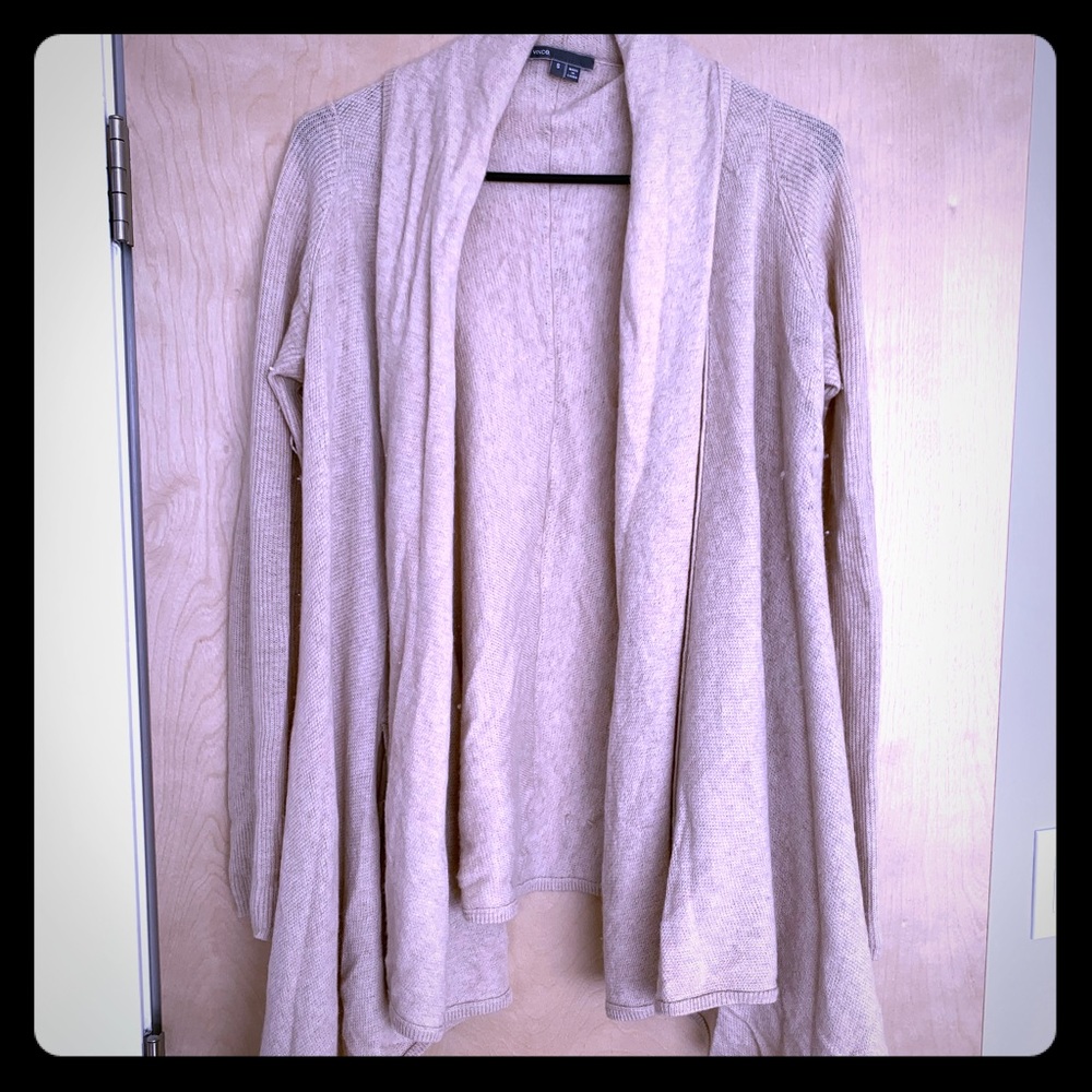 Cream wool and cashmere Vince Cardigan, Size Small